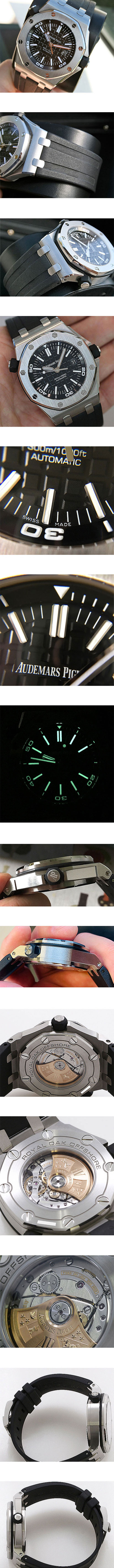 動力完璧 AUDEMARS PIGUET時計ロイヤルオークオフショア ダイバー 15710ST.OO.A002CA.01 デイト スーパールミナンス